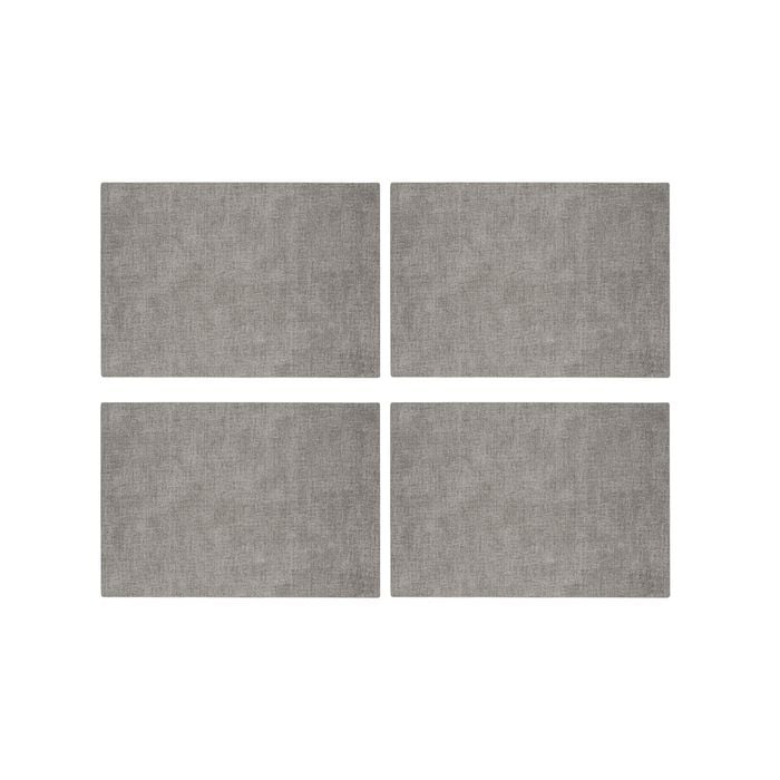 4PK Guzzini Tiffany 43cm Fabric Reversible Placemat - Sky Grey