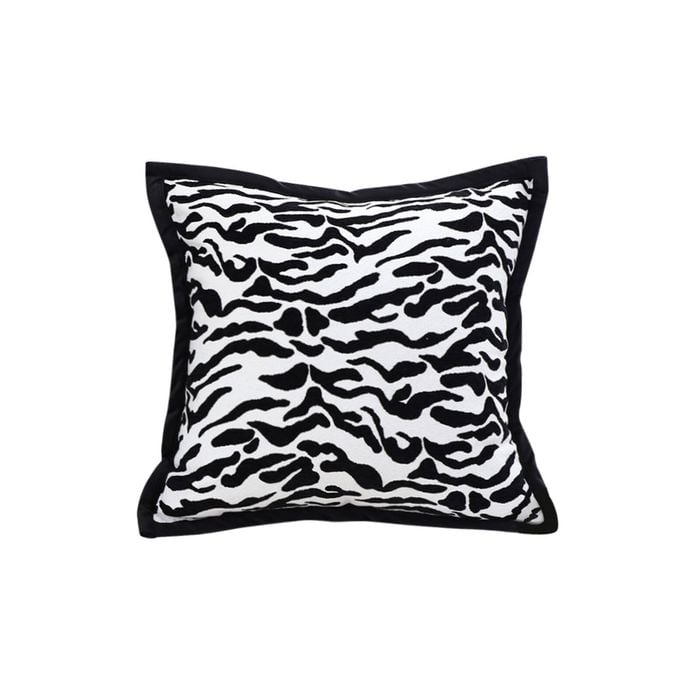 SOGA 45cm Black and White Luxury Throw Pillow