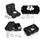 BOOC [4PK] Ice Cube Molds Easy-Release Silicone and Flexible trays