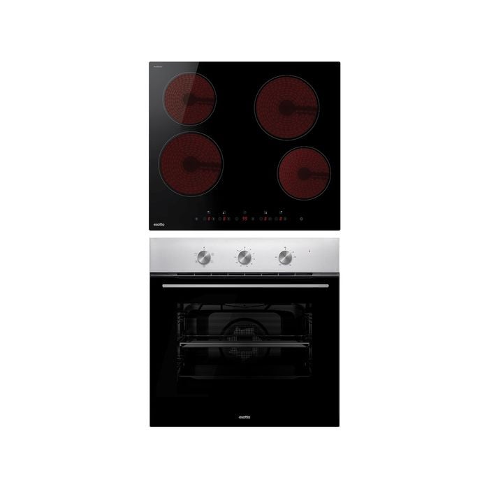 Esatto 60cm Electric Oven And Ceramic Cooktop Pack
