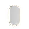 Attica 900 x 450mm Brushed Gold Metal Framed Oval LED Mirror