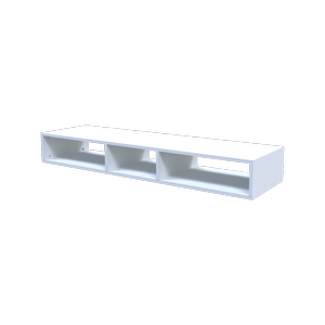 Lugna 183 x 1406 x 390mm White 1 x 3 Slim Storage Unit