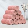 LINENOVA 10 Pack Cotton Face Towels-Coral