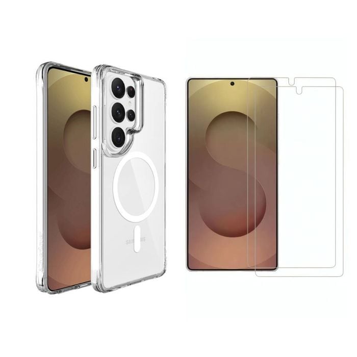 Icoverlover For Samsung Galaxy S26 Ultra Case Compatible With Magsafe + [2-pack] Glass Screen Protectors, Clear