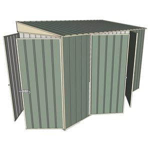 Build-a-Shed 1.5 x 3 x 2m Double Hinged Side Door Skillion Shed - Green