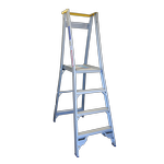 Indalex 1.2m 180kg Pro Series Industrial Aluminium Platform Ladder