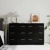 HOMFURN 6 Chest of Drawers in Black