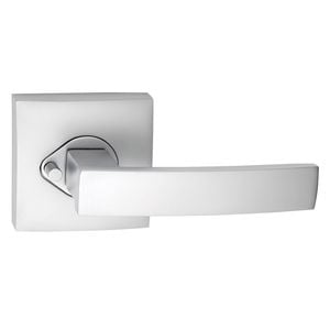 Gainsborough Satin Chrome G2 Series Square Backplates Angular Privacy Leverset