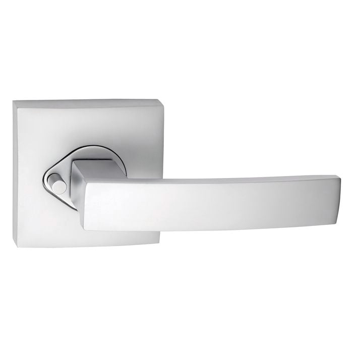 Gainsborough Satin Chrome G2 Series Square Backplates Angular Privacy Leverset