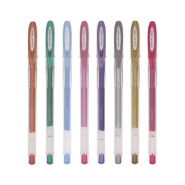 Uni-Ball Signo Noble Metalic Fine Pen Assorted (Wallet of 8)