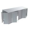 Build-a-Shed 1.5 x 5.2 x 2.0m Zinc Skillion Double Plus Double Hinged Side Doors Shed
