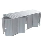 Build-a-Shed 1.5 x 5.2 x 2.0m Zinc Skillion Double Plus Double Hinged Side Doors Shed