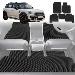 6D Diamond Car Floor Mats for MINI Countryman 2017-Current-Full Set-Black-Outback GT