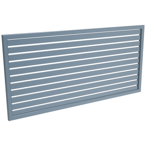 ProtectorAl 1001 - 2000 x 300 - 1000mm Deep Ocean Horizontal 18mm Gap Aluminium Welded Slat Panel