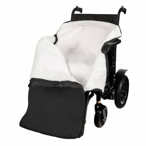 Wheelchair Thermal Poncho with Hood - Fleece-Lined Winter Leg and Body Warmer