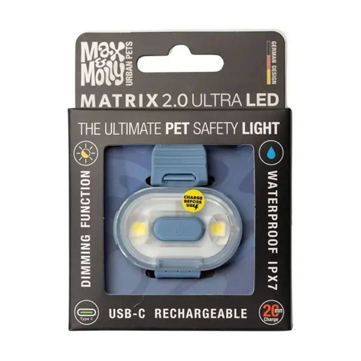 max-molly-matrix-2-0-ultra-led-usb-c-rechargeable-pet-safety-light