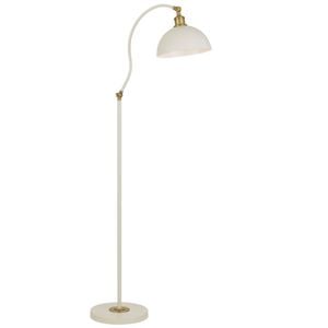 Telbix Brevik Modern Standing Floor Lamp Light Metal Beige Satin
