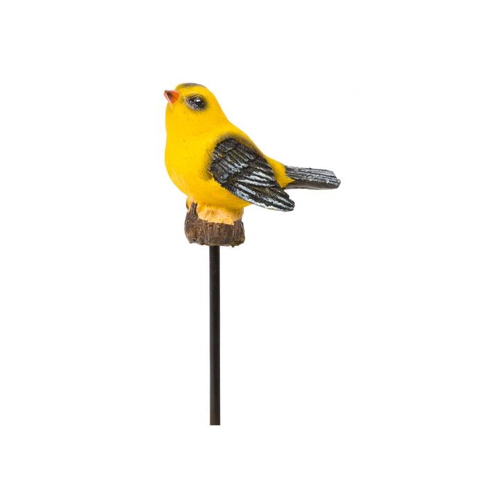 7X14cm Yellow Bird Decorative Stake