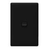 HPM Linea 1 Gang Light Switch Black