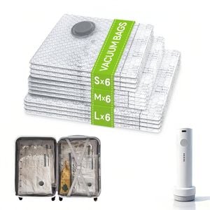 Catzon 18 Pack Vacuum Storage Bags With Rechargeable Wireless Pump