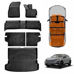 3D Floor Mats Boot Liner Set for Chery OMODA 5/5 GT 2023-2025 All Weather Heavy Duty Cargo Kick Mats Back Seat Protector