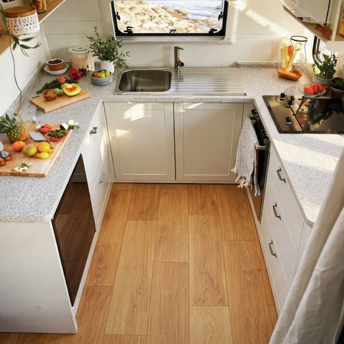 DIY vinyl flooring that's durable and provides comfort underfoot.
