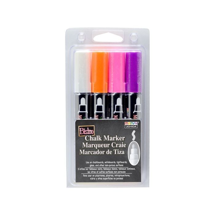 Mary 4B Fluro Bistro Chalk Markers - 4 Pack