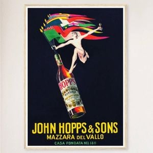 Galrie John Hopps and Sons Vintage Mazzara Del Vallo Advertising Poster Art, Wood Frame, A3 30 x 42cm (12 x 16inch)