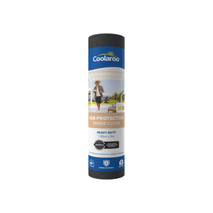 Coolaroo 1.8 x 3m Graphite Heavy Duty Sun Protection Shade Cloth- 90% UV Block