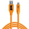 Tetherpro Usb 3 To Usb-c 4.6m Hi-vis Orange Cable