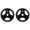 2pk Olympic Rubber Grip Plate Weight Lift Home Gym Exercise 10kg