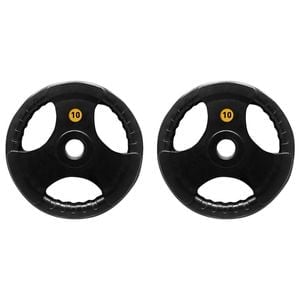 2pk Olympic Rubber Grip Plate Weight Lift Home Gym Exercise 10kg