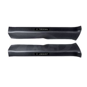 Tesla Model 3 Highland 2023-Onwards Carbon Fiber Style Front Door Entry Sill Plate Protector Scuff Trim