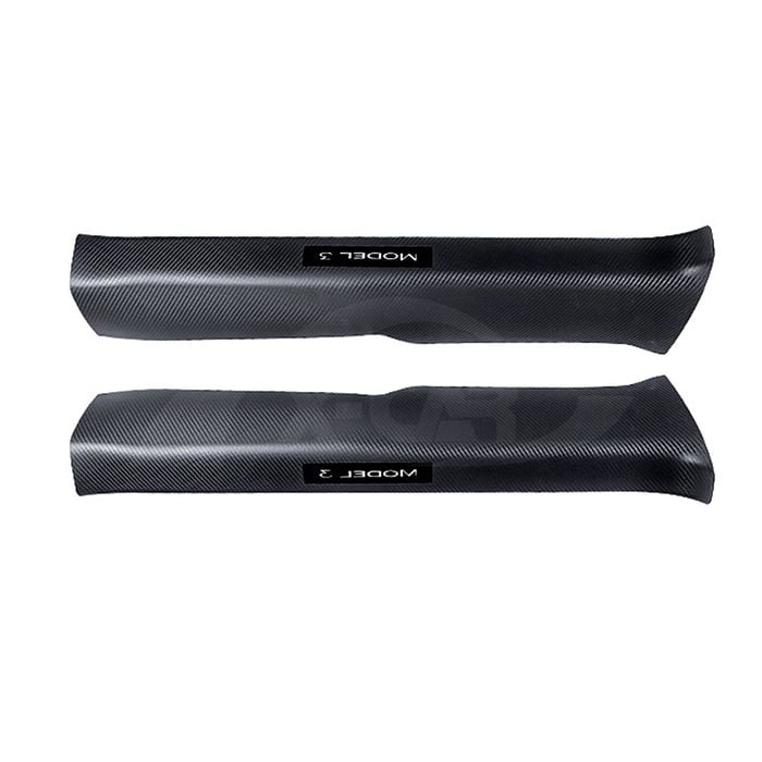 Tesla Model 3 Highland 2024 Carbon Fiber Style Front Door Entry Sill Plate Protector Scuff Trim