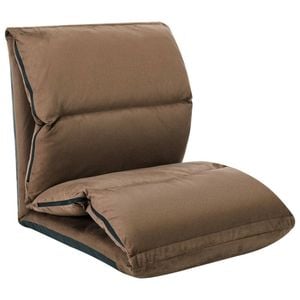 vidaXL Folding Floor Chair Taupe Microfibre Home Lounger