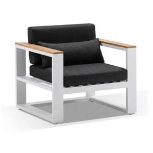 Balmoral 1 Seater Outdoor Aluminium And Teak Arm Chair