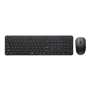 RAPOO Wireless Stylish, Spill-Resistant, Retro Style Round Key, 1000DPI, 2.4G Connection, 10M Range, Nano Receiver