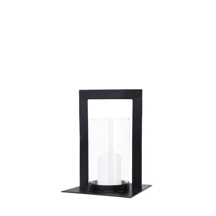 Ssh Collection Toren 26cm Tall Hurricane Lamp - Matte Black