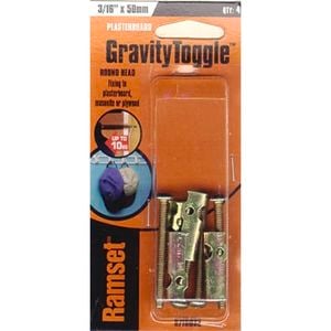 Ramset GravityToggle Round Head 3/16" x 50mm 4 Pack