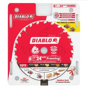 Diablo 165mm 24T General Purpose Circular Saw Blade
