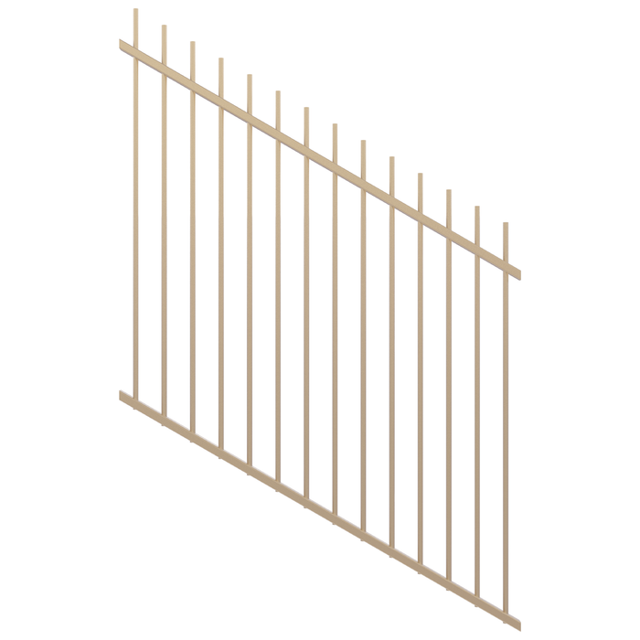 ProtectorAl 350 - 1200 x 1200mm Primrose Raked 16-30º Picket Top Pool Fence Panel