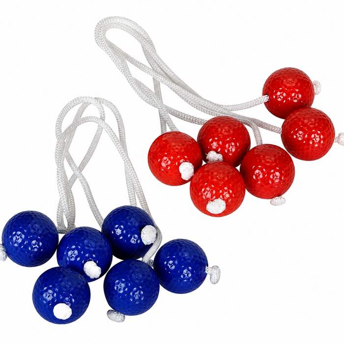 Hard Bolos For Golf Ladder Toss Game - Replacements 3 Red - 3 Blue