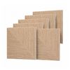 BOOC [6PK] 3D Wood Grain Acoustic Panels Peel & Stick Tiles - 60x60x0.9cm