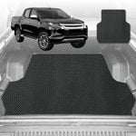 6D Diamond Ute Tub Mat for Mitsubishi Triton Club Cab (MQ MR) 2015-2023 (with spray on liner or no liner)-Black-Outback GT