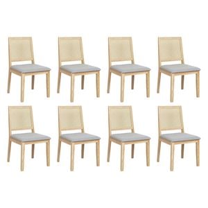 Levede 8Pcs Rattan Back dining Chairs