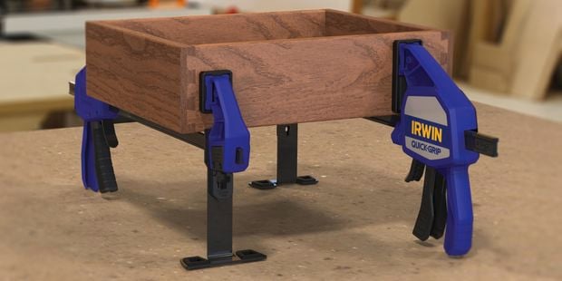 Clamps on piece of timber.