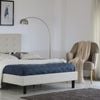 Istyle Alexis Button King Bed Frame Fabric Beige