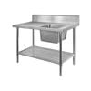SSB7-1200R/A Single Right Sink Bench with Pot Undershelf