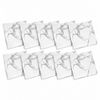 SOGA Peel & Stick Floor and Wall Tiles 30 x 30cm 10 Pack White Grey Faux Marble