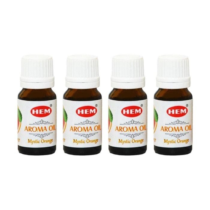 4PK HEM Home Fragrance Scented Smelling Oil Bottle 10ml Mystic Orange